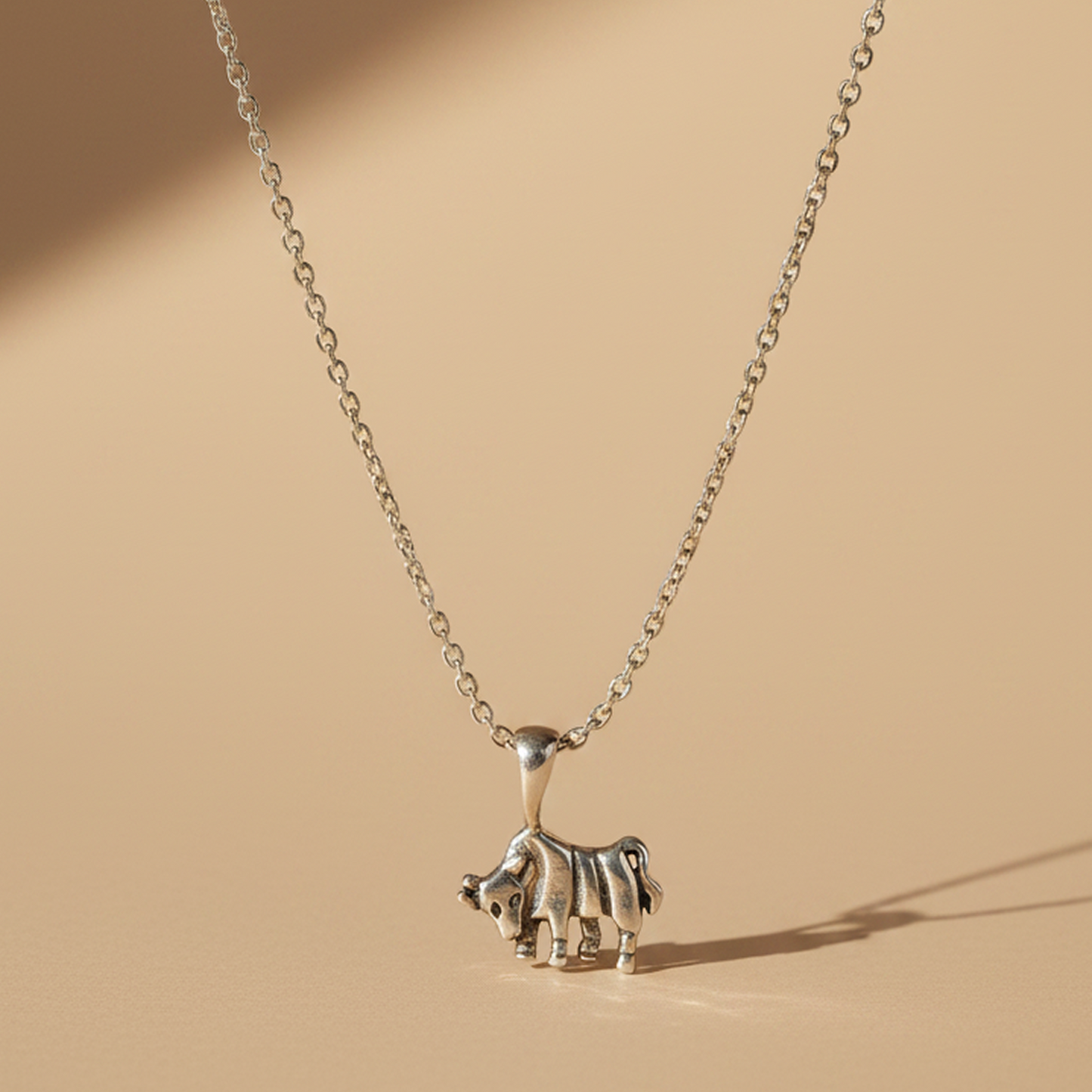 925 Sterling Silver Animal Charm with Silver Chain Pendant