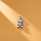 925 Sterling Silver Teddy Bear Moissanite Pendant for Women & Girls