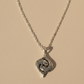 925 Sterling Silver Abstract Spiral  Pendant Necklace | 18 Inch Silver Chain | Hallmarked Jewellery