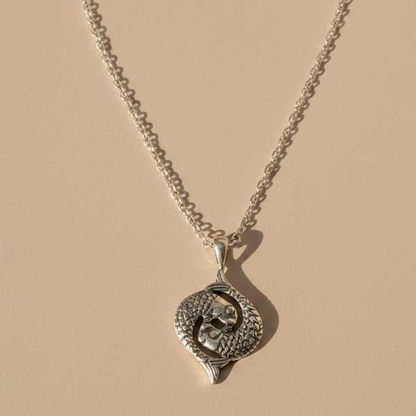 925 Sterling Silver Abstract Spiral  Pendant Necklace | 18 Inch Silver Chain | Hallmarked Jewellery