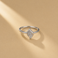 Leaf-inspired 925 Sterling Silver With Moissanite Statement Ring for Women