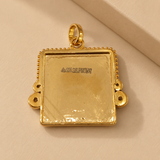 Lord Jagannath Moissanite Gold Plated Enamel Pendant Devotional Silver Jewelry