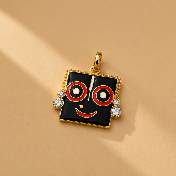 Enamel & Moissanite Cute Statement Charm | 925 Sterling Silver Emoji Face Pendant for Woman
