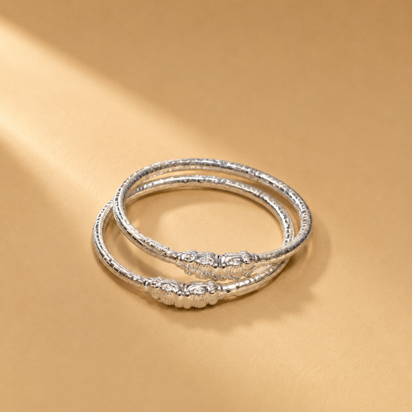 925 Sterling Silver Child Nazariya Double Kada