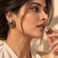 One-of-One 92.5 Silver Amethyst Enamel Square Stud Earrings
