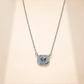 925 Sterling Silver Purple Quartz & Moissanite Chain Pendant