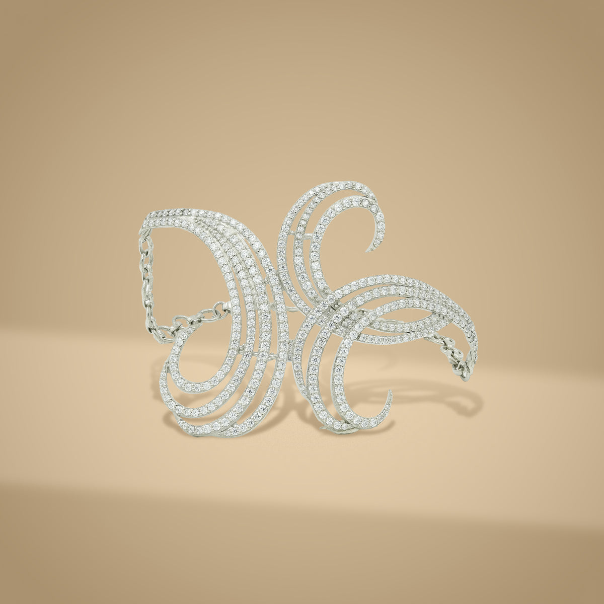 925 Sterling Silver Moissanite Statement Bracelet