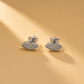 Leaf 925 Sterling Silver Moissanite Stud Earrings for Women