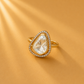 925 Sterling Silver Pear-Shaped Moissanite Ring