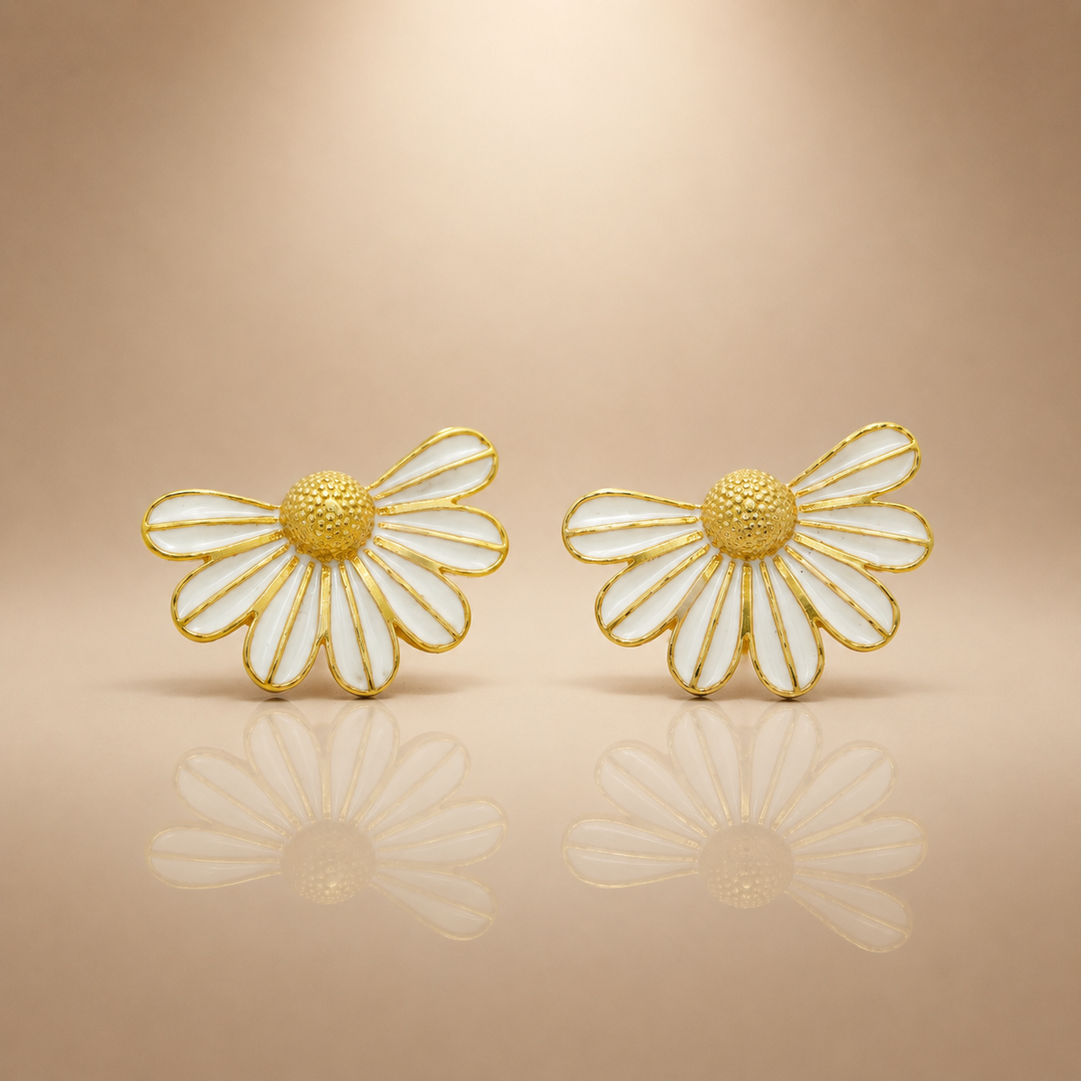 Daisy Flower Statement Earrings