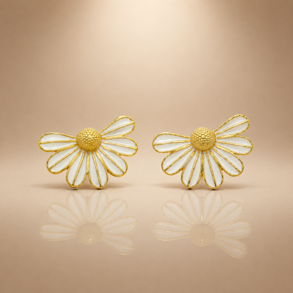 Daisy Flower Statement Earrings
