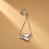 925 Sterling Silver Moissanite Butterfly Bracelet
