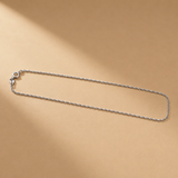 925 Sterling Silver 18-Inch Textured Link Chain