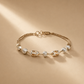 925 Sterling Silver Beaded Link Statement Bracelet