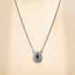 925 Sterling Silver Purple Quartz & Moissanite Pear-Shaped Teardrop Chain Pendant