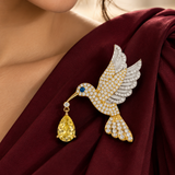 925 Sterling Silver Hummingbird Brooch