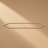 Blue Evil Eye 925 Sterling Silver & Moissanite Anklet