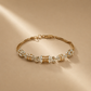 925 Sterling Silver Beaded Link Geometric Bracelet