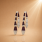 Burgundy Sculptural with Enamel Long Drop Earrings