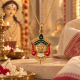 Goddess Durga Maa Face Pendant With Chain