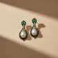 Emerald & Pearl Drop Earrings
