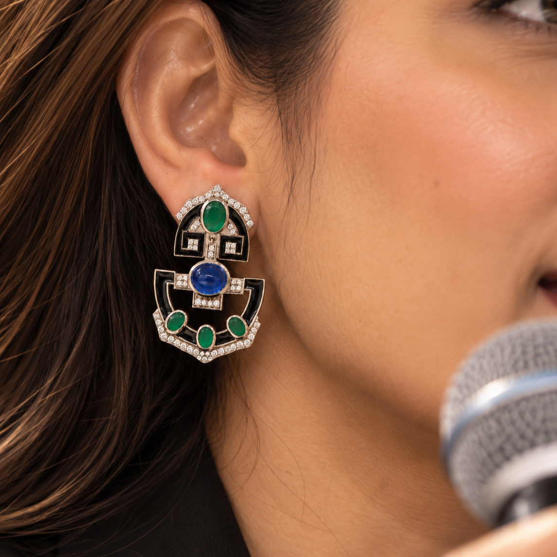 925 Silver Anchor Earrings for Women