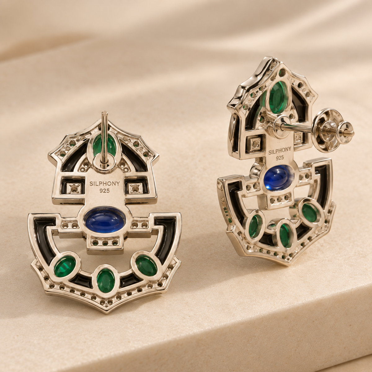 925 Silver Anchor Earrings for Women