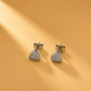 925 Sterling Silver Triangle Moissanite Stud Earrings