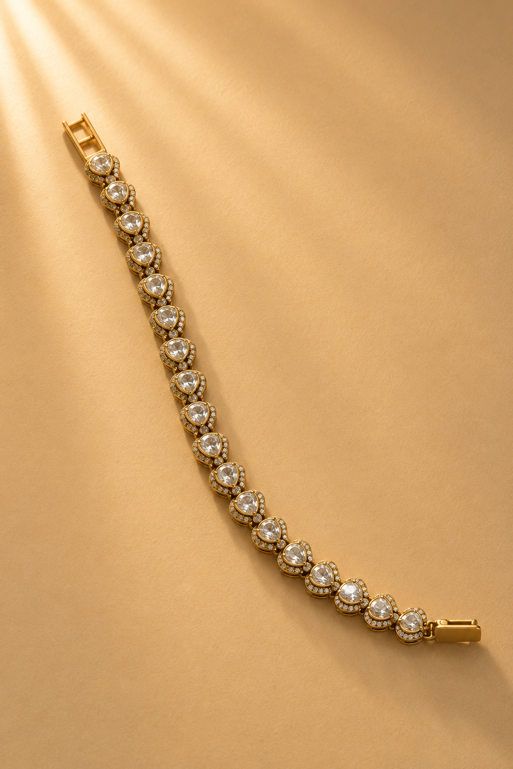 925 Sterling Silver Pear-Shaped Moissanite Bracelet