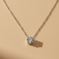 925 Sterling Silver Round Moissanite Statement Chain Pendant