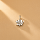 Floral Lotus 925 Sterling Silver Lotus Moissanite Pendant