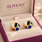One-of-One 92.5 Silver Multicolor Enamel Dome Stud Earrings