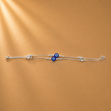 925 Sterling Silver Blue Evil Eye Anklet