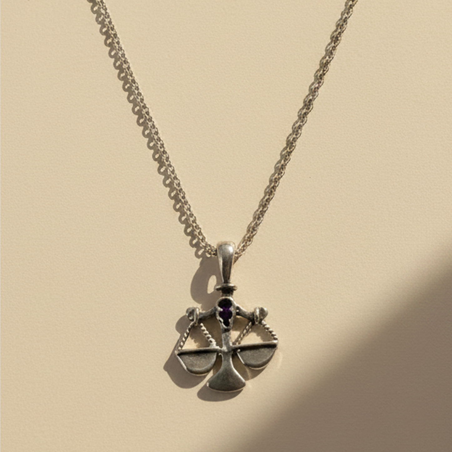 925 Sterling Silver Balance Scale Charm with Chain Pendant Justice & Harmony