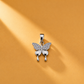 Butterfly 925 Sterling Silver with Moissanite Pendant
