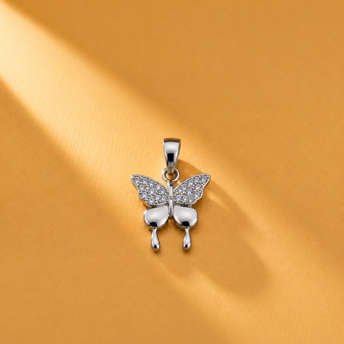 Butterfly 925 Sterling Silver with Moissanite Pendant