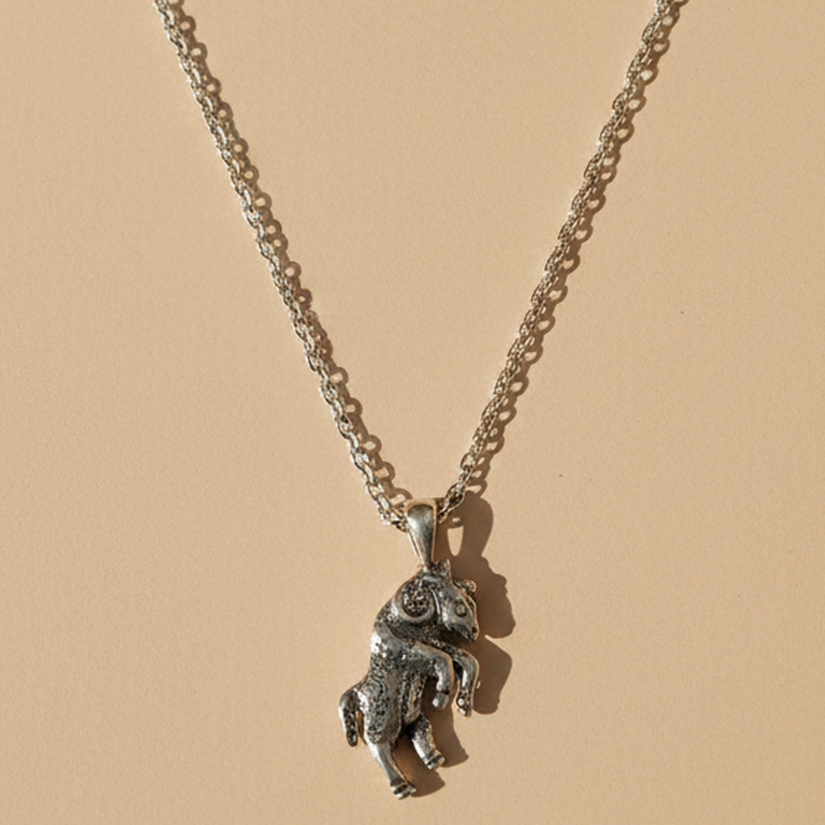 16 Inch 925 Sterling Silver Horse Chain Pendant Animal Inspired Jewelry