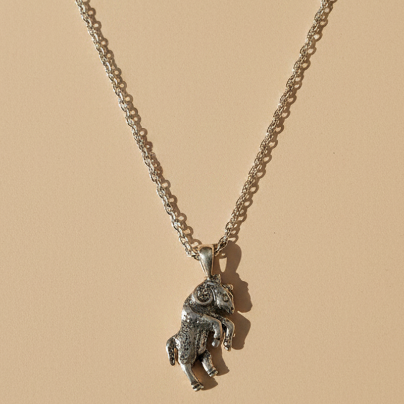 16 Inch 925 Sterling Silver Horse Chain Pendant Animal Inspired Jewelry