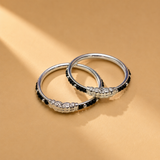 925 Sterling Silver with Black Bead Detailing Child Nazariya Bangles