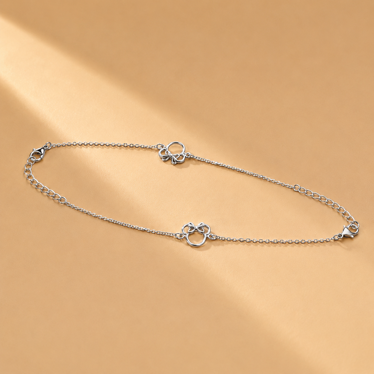 925 Sterling Silver with Bow Charms Child Payal