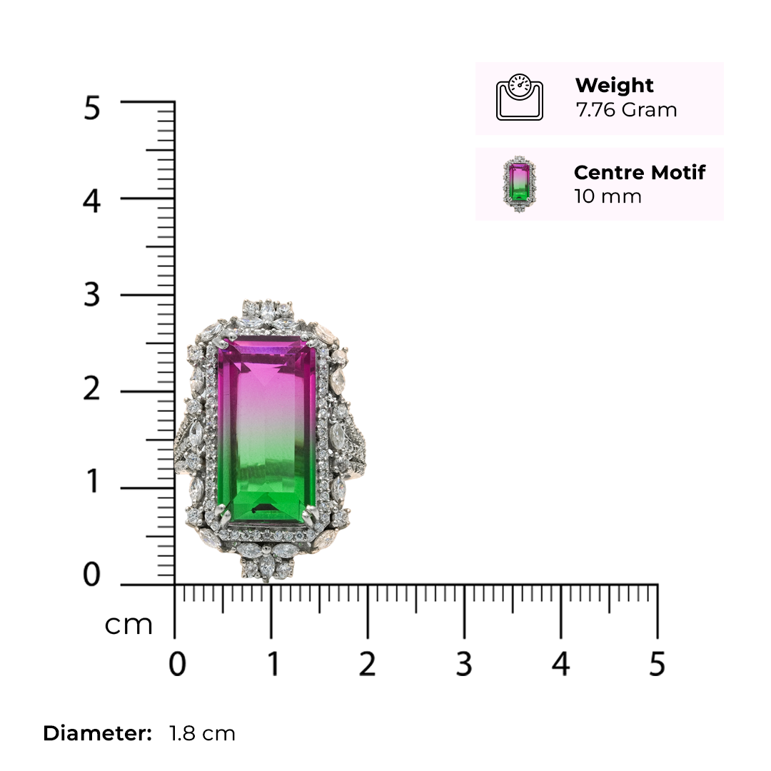 One-of-One Bi-Color Stone Ring