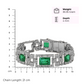 One-of-One 92.5 Silver Emerald Link Bracelet