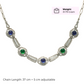 One-of-One 92.5 Silver Midnight Blue & Green Silver Necklace