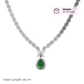 One-of-One 92.5 Silver Pear Emerald Drop Necklace Set