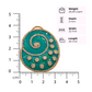 One-of-One 92.5 Silver Green Enamel Spiral Stud Earrings