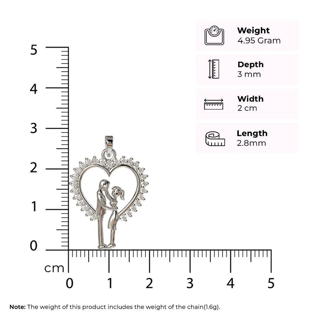 Luna Heart - 92.5 Silver Pendant