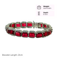 Red Square Stone Bracelet