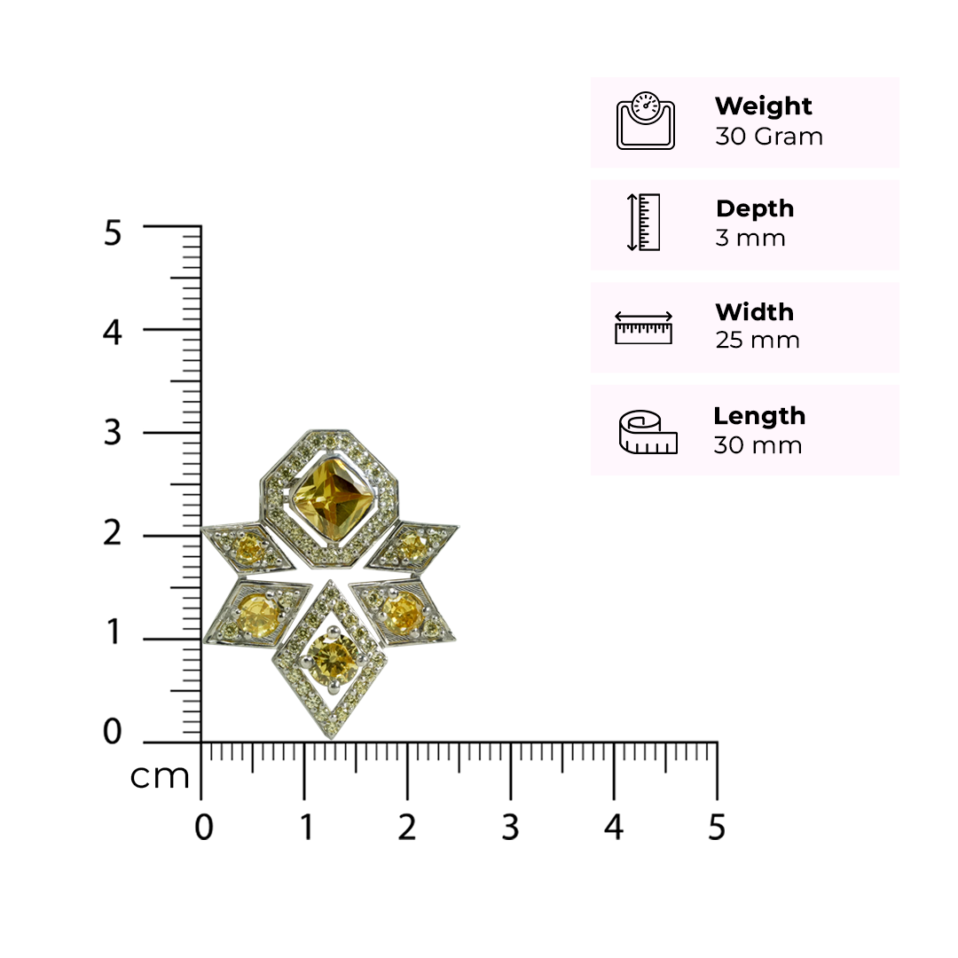 Golden Sunburst Geometric Statement Earrings