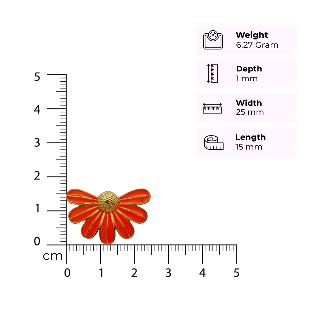 Sunset Daisy Floral Stud Earrings