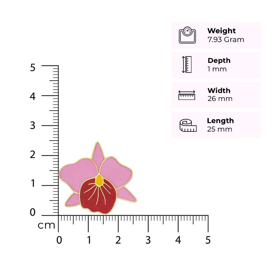 Pink Orchid Bloom Statement Stud Earrings